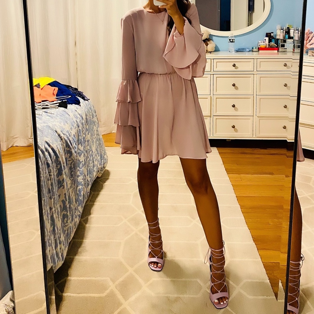 Ruffle Long Sleeve Dress